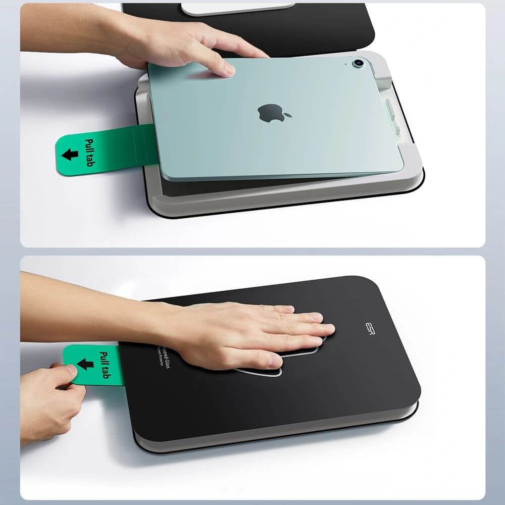 Gehärtetes Glas mit Positionierrahmen für iPad Air 13" M4/M3/M2, ESR UltraFit Tempered Glass, 2 Stück