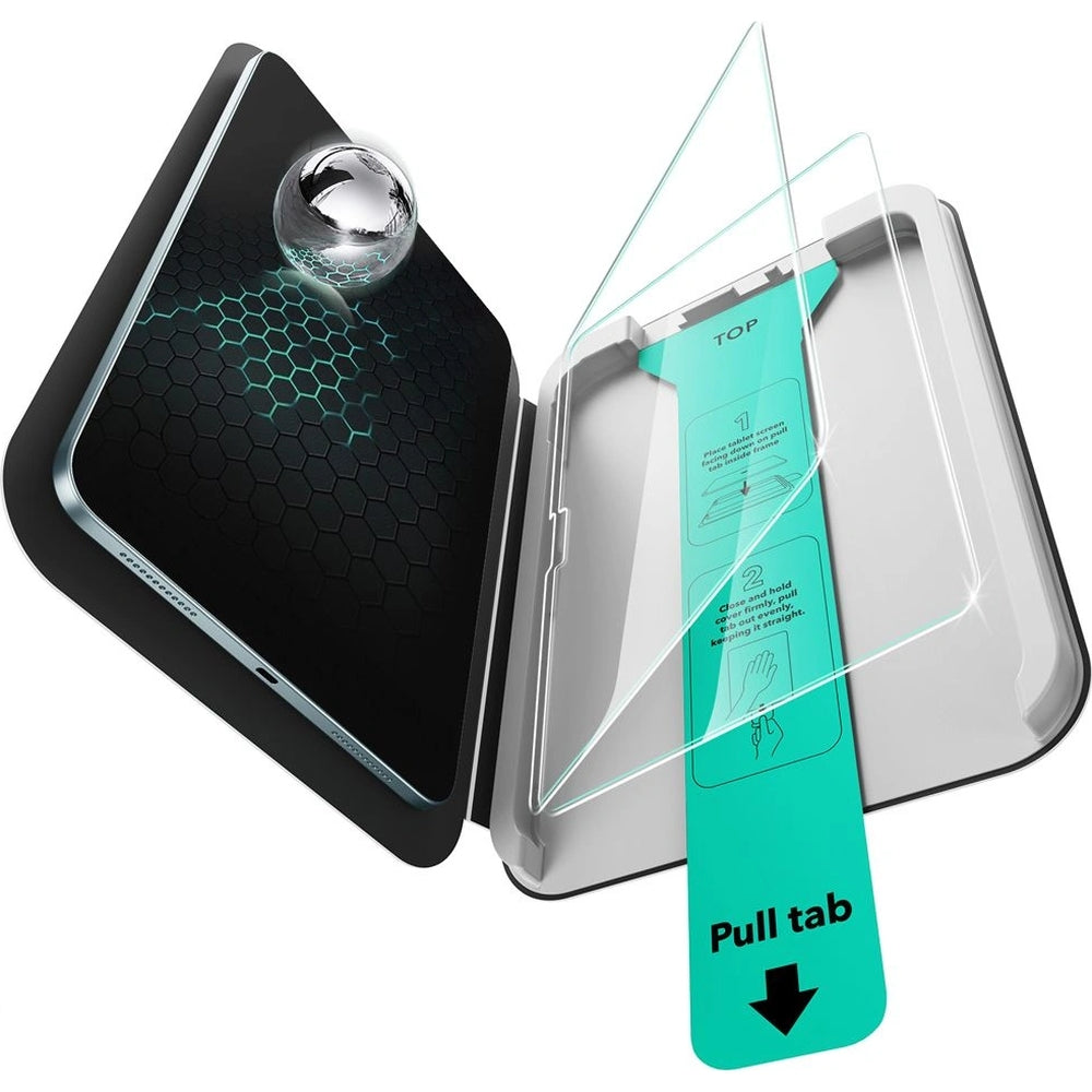 Gehärtetes Glas mit Positionierrahmen für iPad Pro 13" M5 2025 / M4 2024, ESR UltraFit Tempered Glass, 2 Stück