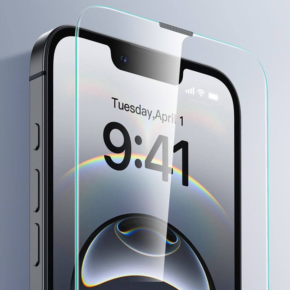 Gehärtetes Glas mit Positionierungsrahmen für iPhone 17e / 16e / 14 / 13 Pro / 13, ESR UltraFit Tempered Glass, 2 Stück