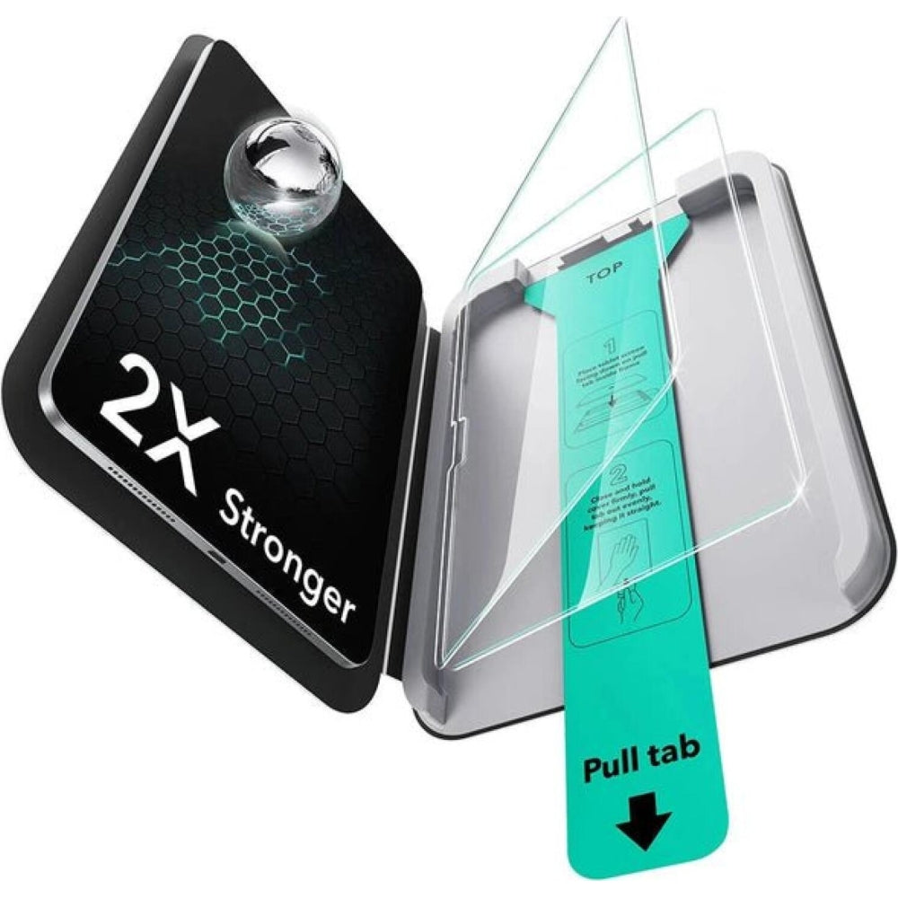 Gehärtetes Glas mit Positionierrahmen für iPad Pro 11" 2025 / 2024, ESR UltraFit Tempered Glass, 2 Stück