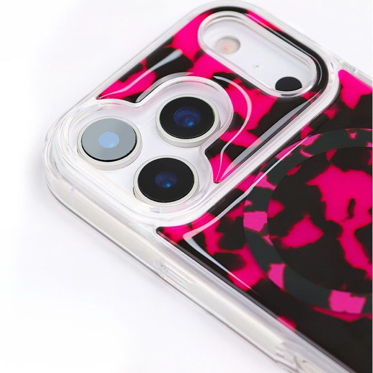 Handyhülle für iPhone 17 Pro Max, Crong Deluxe MAG MagSafe, Rosa Pantherin