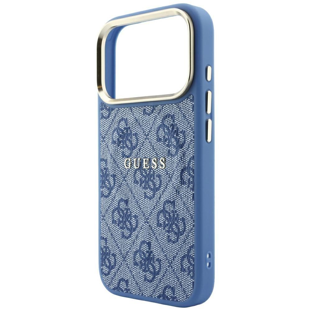 Handyhülle Guess Embossed 4G Classic für iPhone 18 Pro Max / 17 Pro Max mit MagSafe, Blau