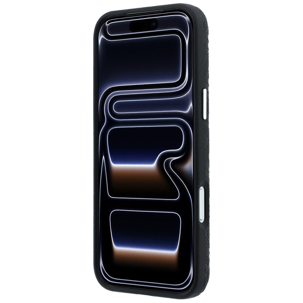 Handyhülle Karl Lagerfeld Grained Allover Logo Metal Elongated für iPhone 18 Pro Max / 17 Pro Max mit MagSafe