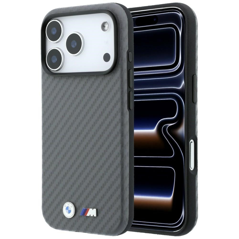 Handyhülle BMW M Carbon Metal Logo MagSafe für iPhone 18 Pro Max / 17 Pro Max, Grau (2/8)