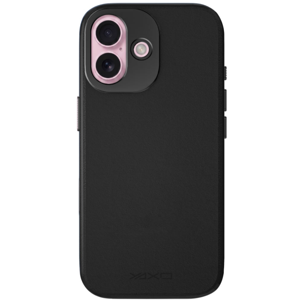 Handyhülle YAXO Leather Gear Slim Case MagSafe für iPhone 17, schwarz (5/14)
