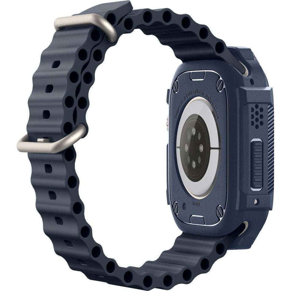 Schutzhülle für Apple Watch Ultra 4/3/2/1 49 mm, Spigen Rugged Armor, Dunkelblau
