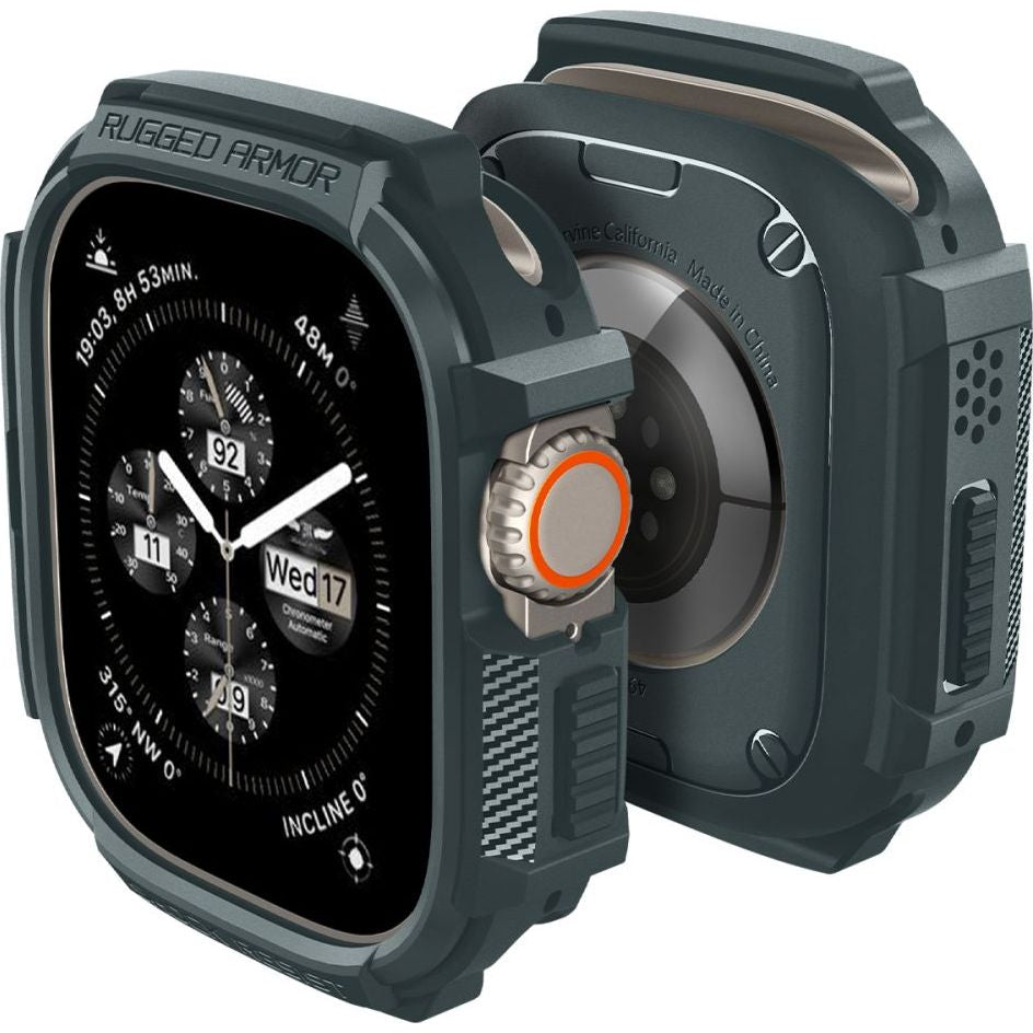 Schutzhülle für Apple Watch Ultra 4/3/2/1 49 mm, Spigen Rugged Armor, Grün