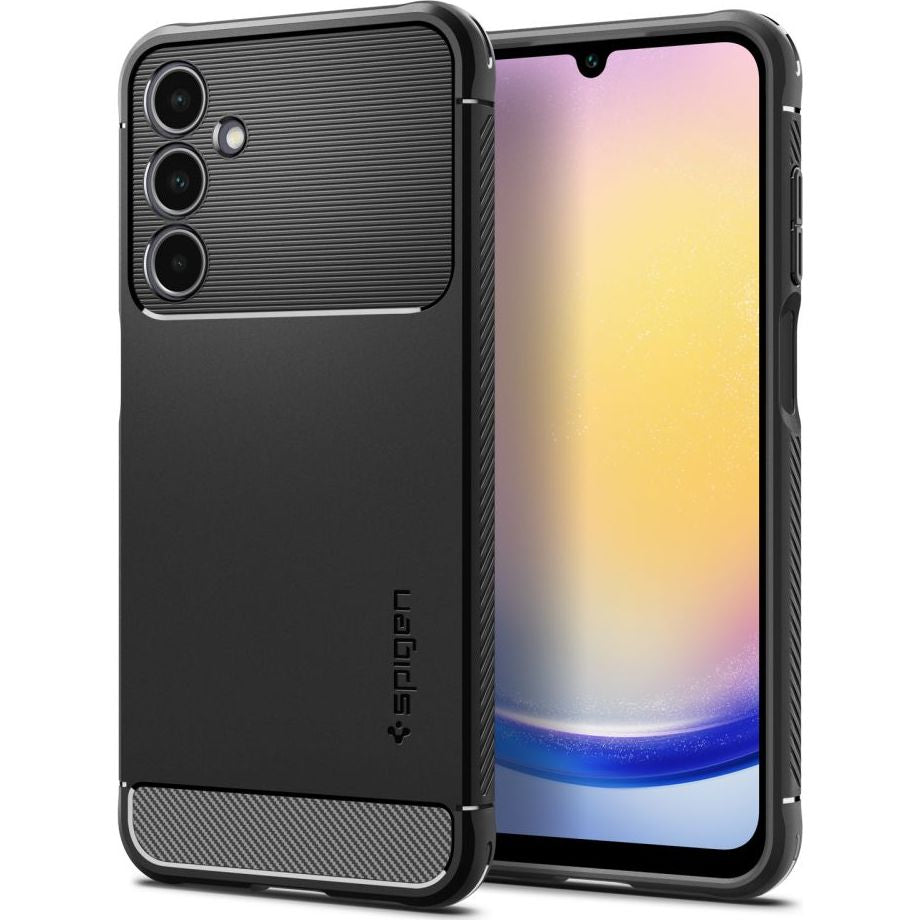 Schutzhülle für Galaxy A25 5G, Spigen Rugged Armor, Schwarz
