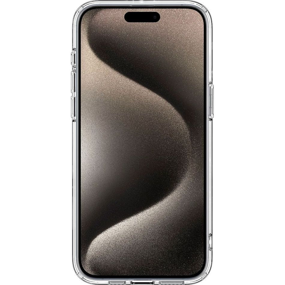 Schutzhülle für Apple iPhone 15 Pro Max, Spigen Ultra Hybrid Mag mit MagSafe, Beige-Transparent (Zero One)