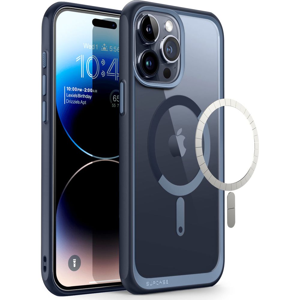 Schutzhülle für iPhone 15 Pro, Supcase UB Mag mit MagSafe, Transparent-Blau