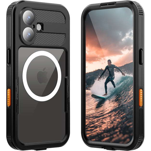 Handyhülle Wasserdicht für iPhone 17, Crong Seal Cover, Schwarz