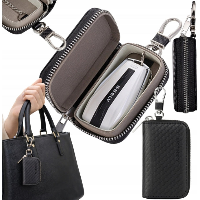 Schutzhülle Faradayscher Käfig Wozinsky WBS-20 RFID Pouch Keyless RFID Signal Blocker Case, Schwarz
