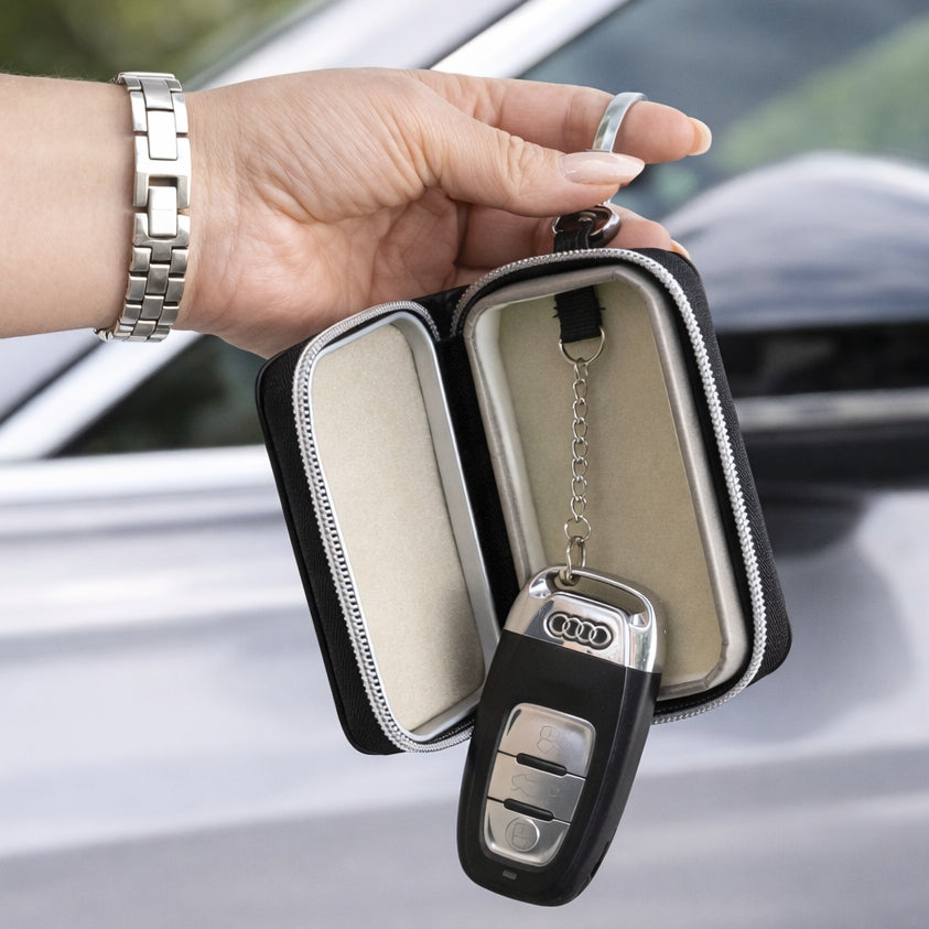 Schutzhülle Faradayscher Käfig Wozinsky WBS-20 RFID Pouch Keyless RFID Signal Blocker Case, Schwarz