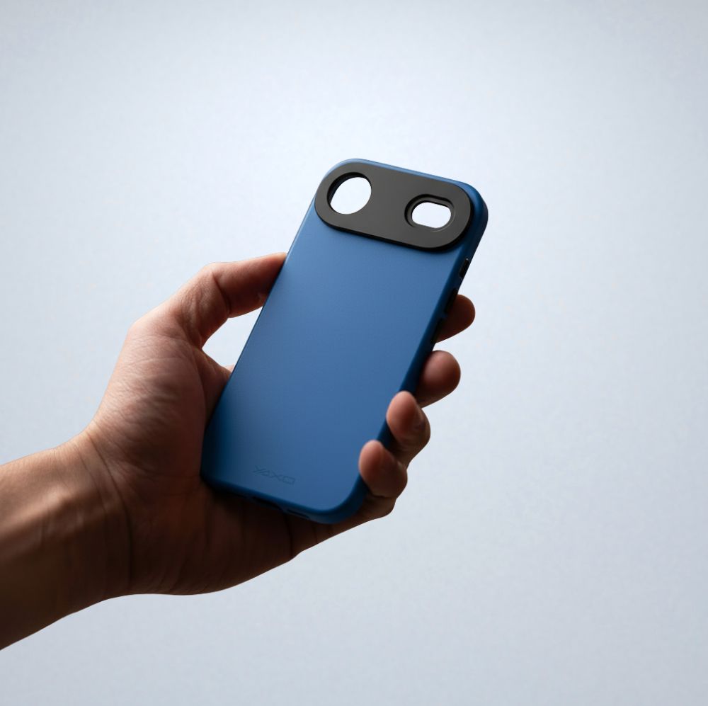 Handyhülle für iPhone Air, YAXO Leather Gear Slim Case MagSafe, Blau