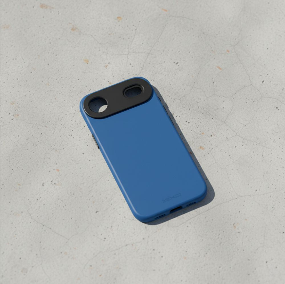 Handyhülle für iPhone Air, YAXO Leather Gear Slim Case MagSafe, Blau