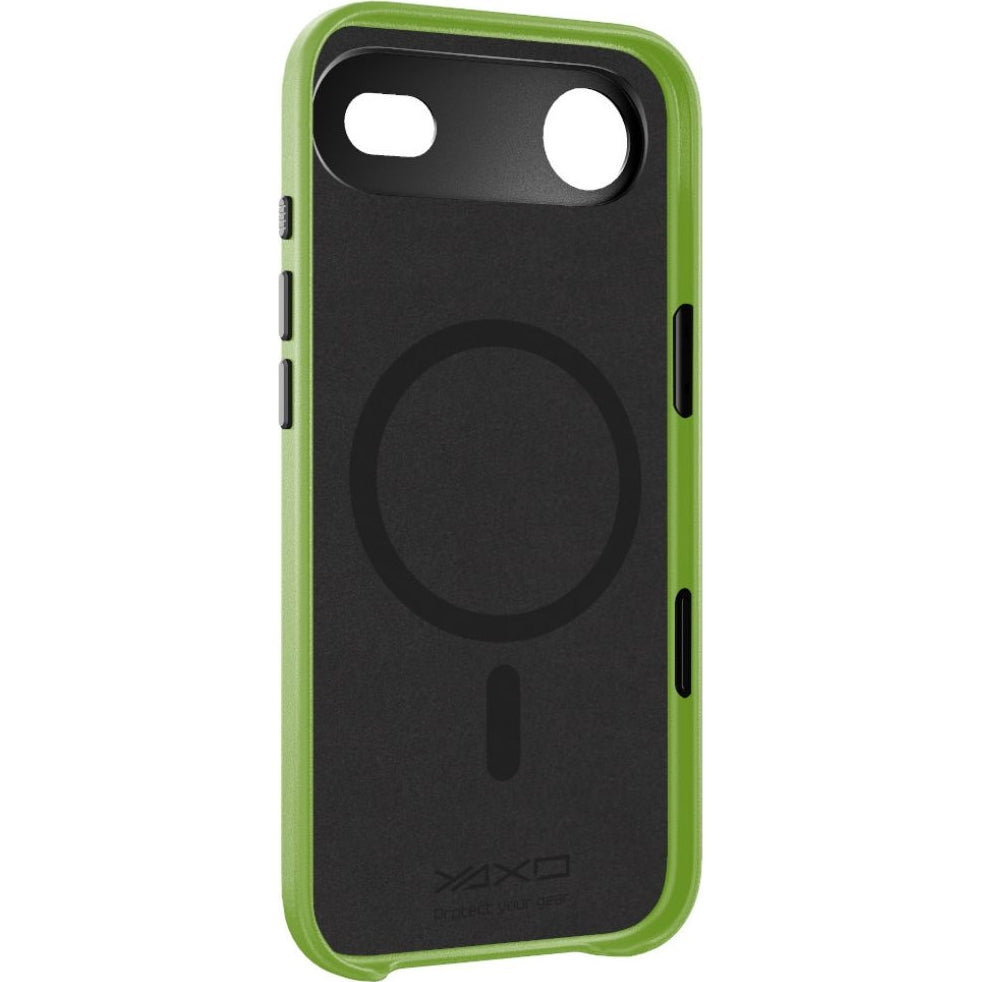 Handyhülle für iPhone Air, YAXO Leather Gear Slim Case MagSafe, Grün