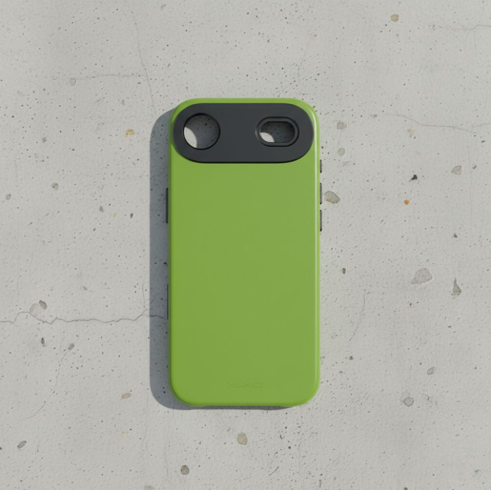 Handyhülle für iPhone Air, YAXO Leather Gear Slim Case MagSafe, Grün