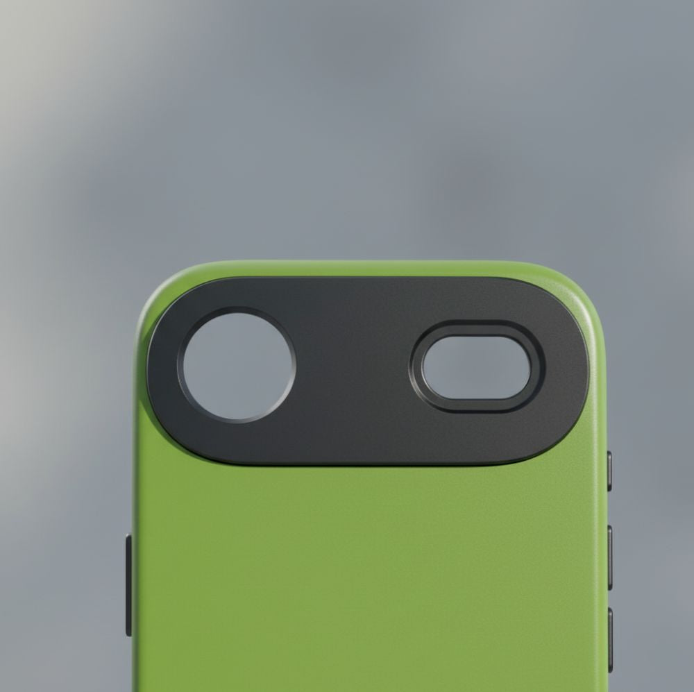 Handyhülle für iPhone Air, YAXO Leather Gear Slim Case MagSafe, Grün