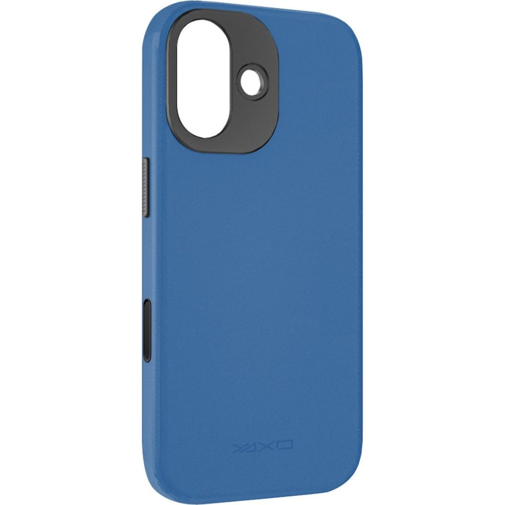 Handyhülle für iPhone 17, YAXO Leather Gear Slim Case MagSafe, Blau