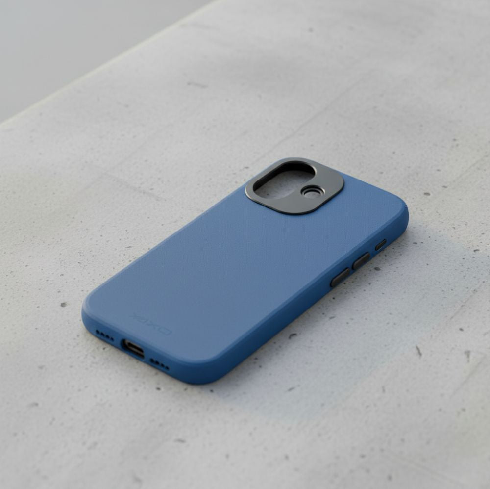 Handyhülle für iPhone 17, YAXO Leather Gear Slim Case MagSafe, Blau