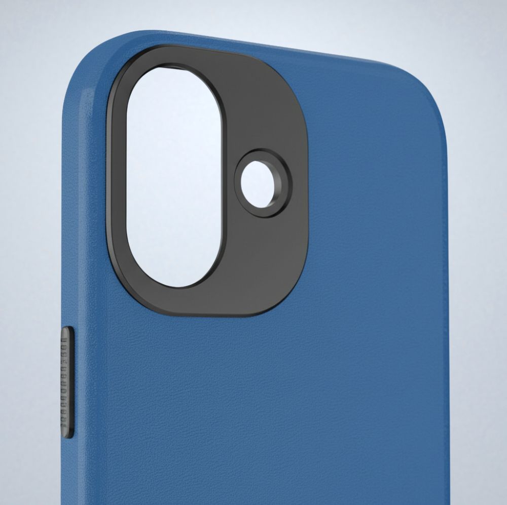Handyhülle für iPhone 17, YAXO Leather Gear Slim Case MagSafe, Blau