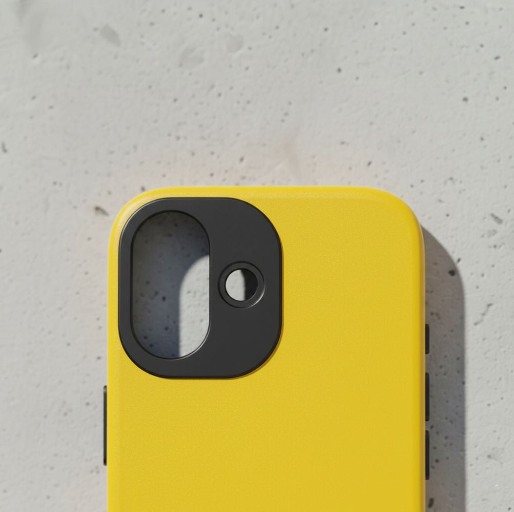 Handyhülle für iPhone 17, YAXO Leather Gear Slim Case MagSafe, Gelb