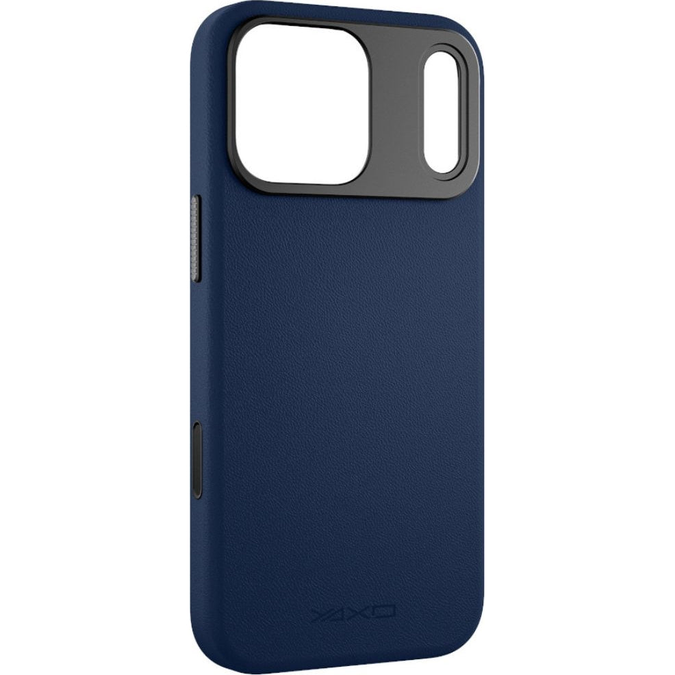 Handyhülle für iPhone 17 Pro, YAXO Leather Gear Slim Case MagSafe, Dunkelblau