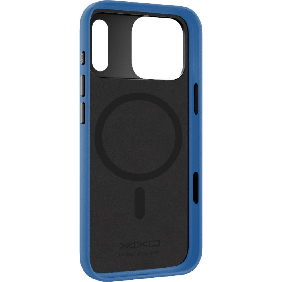 Handyhülle für iPhone 17 Pro Max, YAXO Leather Gear Slim Case MagSafe, Blau