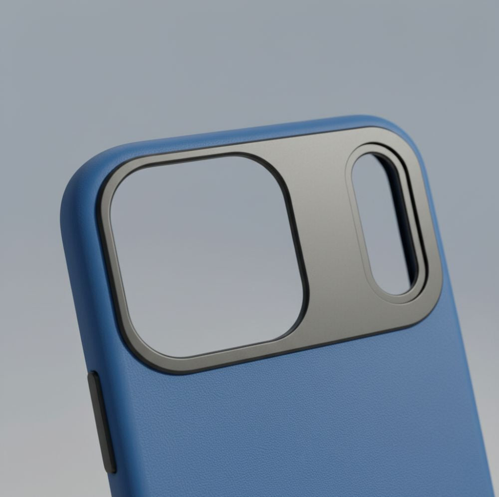 Handyhülle für iPhone 17 Pro Max, YAXO Leather Gear Slim Case MagSafe, Blau