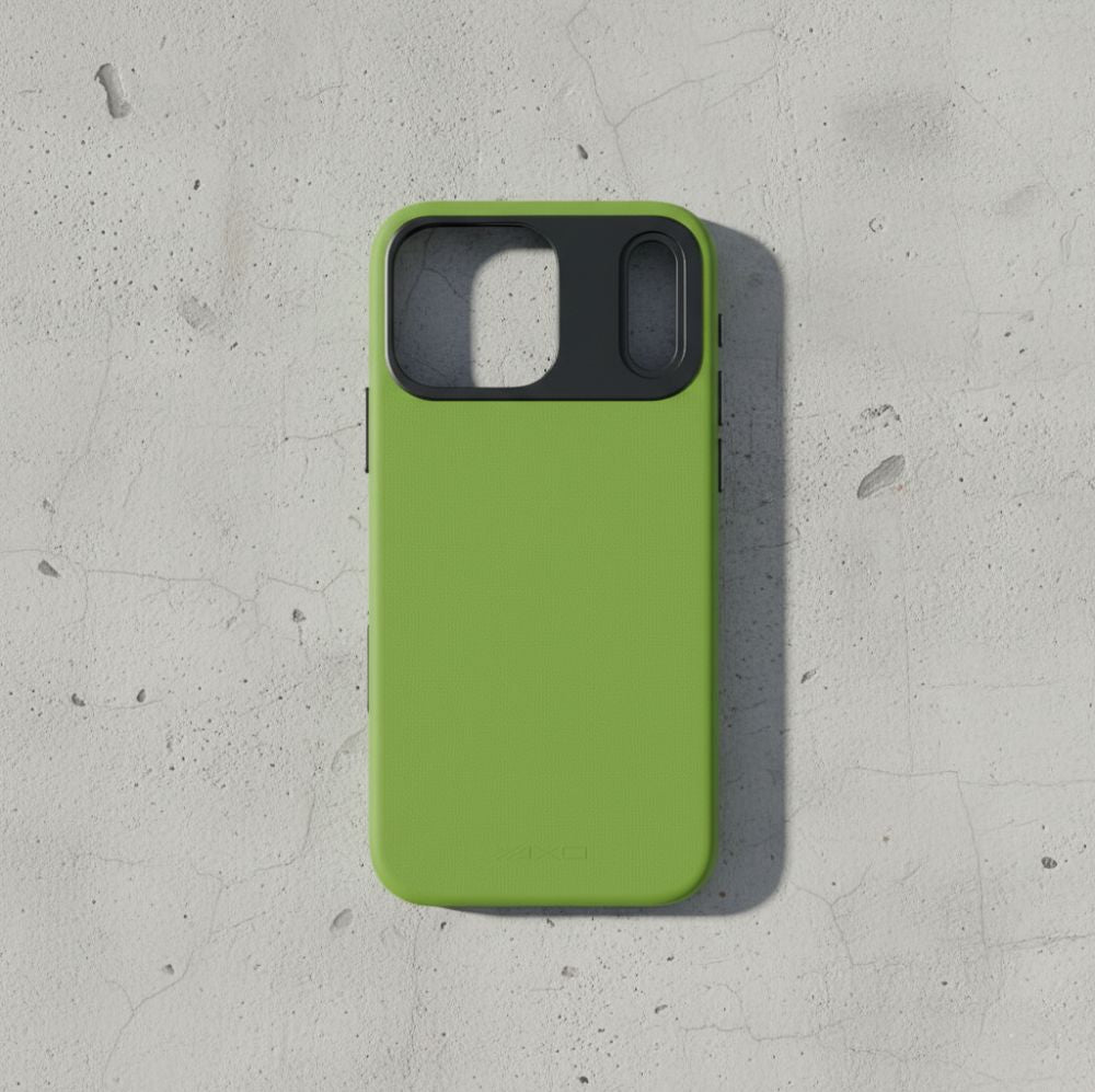 Handyhülle für iPhone 17 Pro Max, YAXO Leather Gear Slim Case MagSafe, Grün