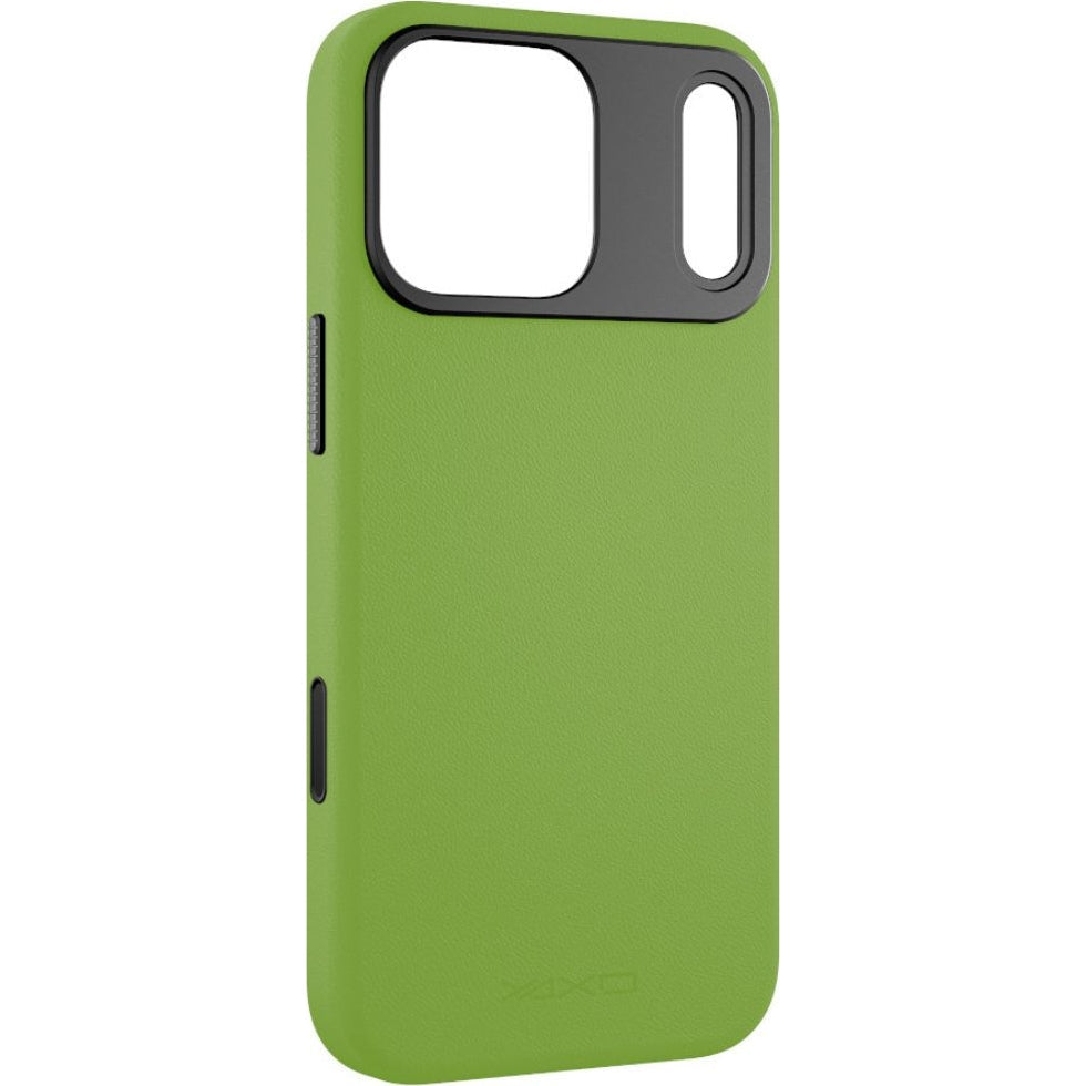 Handyhülle für iPhone 17 Pro, YAXO Leather Gear Slim Case MagSafe, Grü
