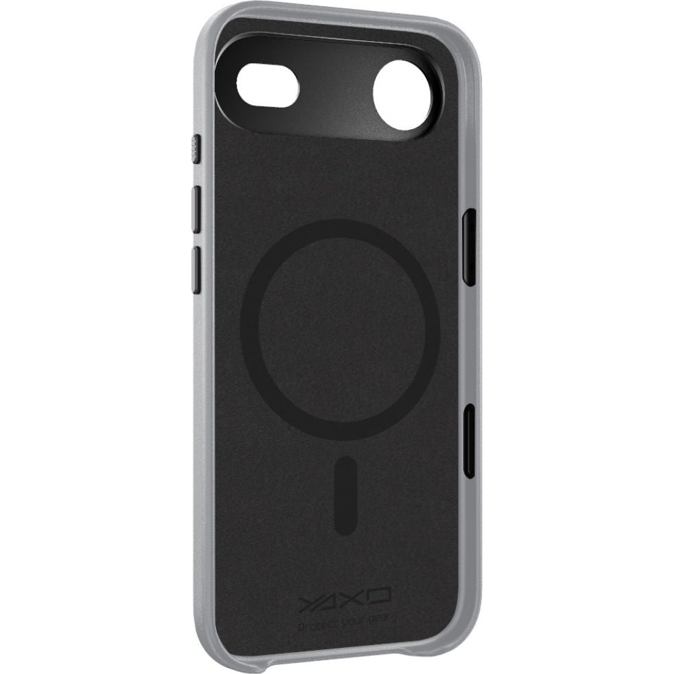 Handyhülle für iPhone Air, YAXO Leather Gear Slim Case MagSafe, Grau