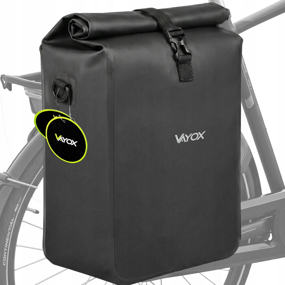 Fahrradtasche für den Gepäckträger, Vayox VA0444B 25L, Schwarz
