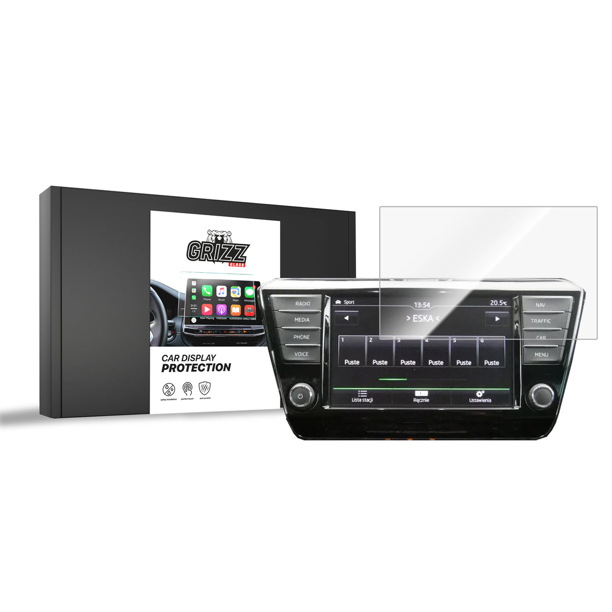 Keramische Autodisplayfolie für Skoda Superb 3 (2015-2019), Grizz Protector