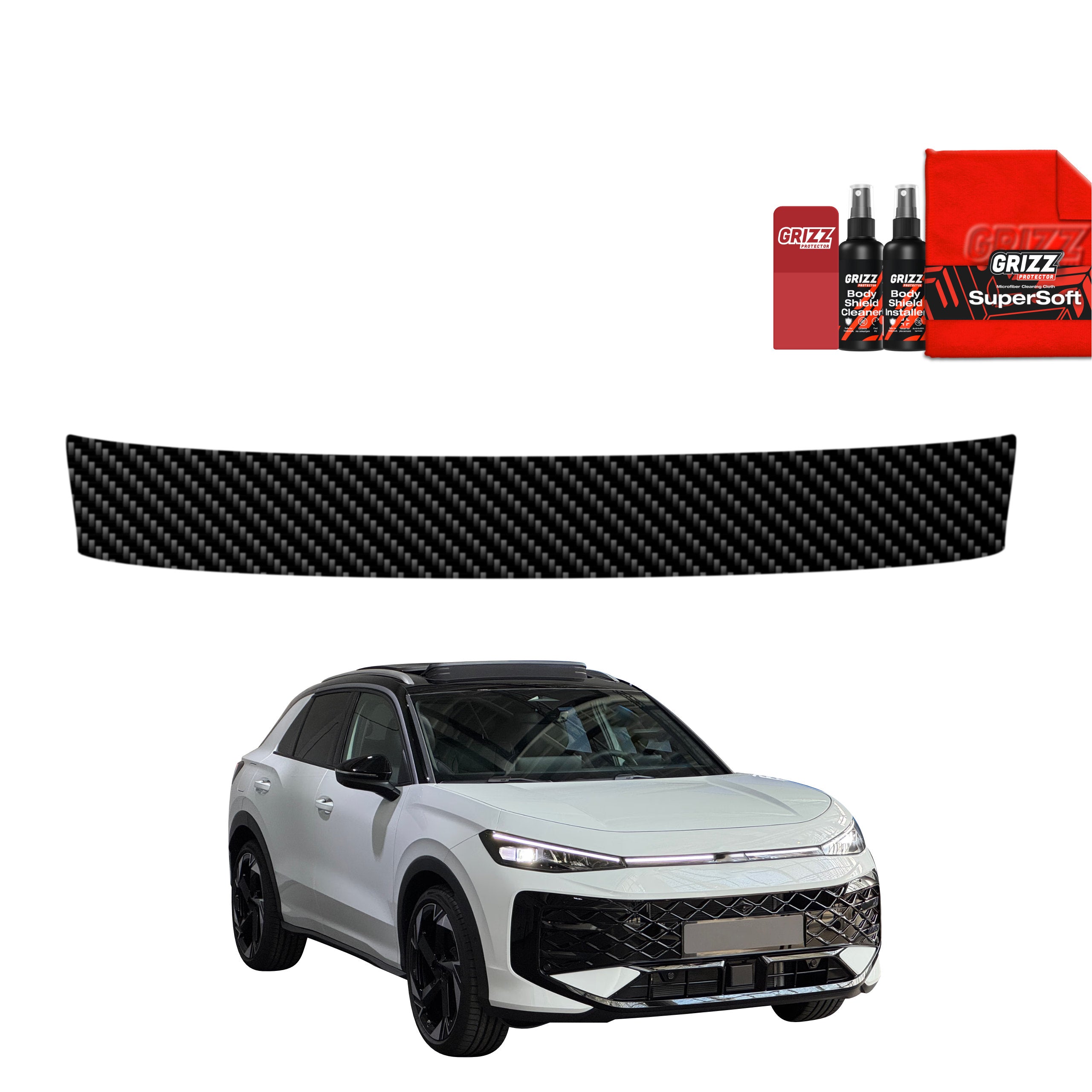 Kohlenstoff Schutzfolie Grizz Protector für Ladekante - Volkswagen T-Roc (2025-2026)