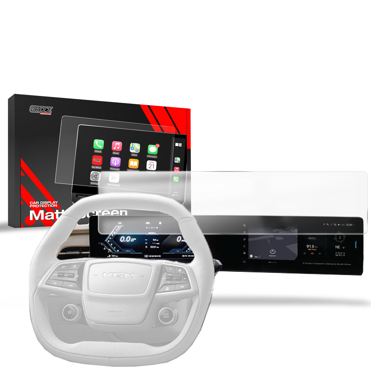 Matte Autodisplayfolie für SsangYong Actyon (2024-2026), Grizz Protector