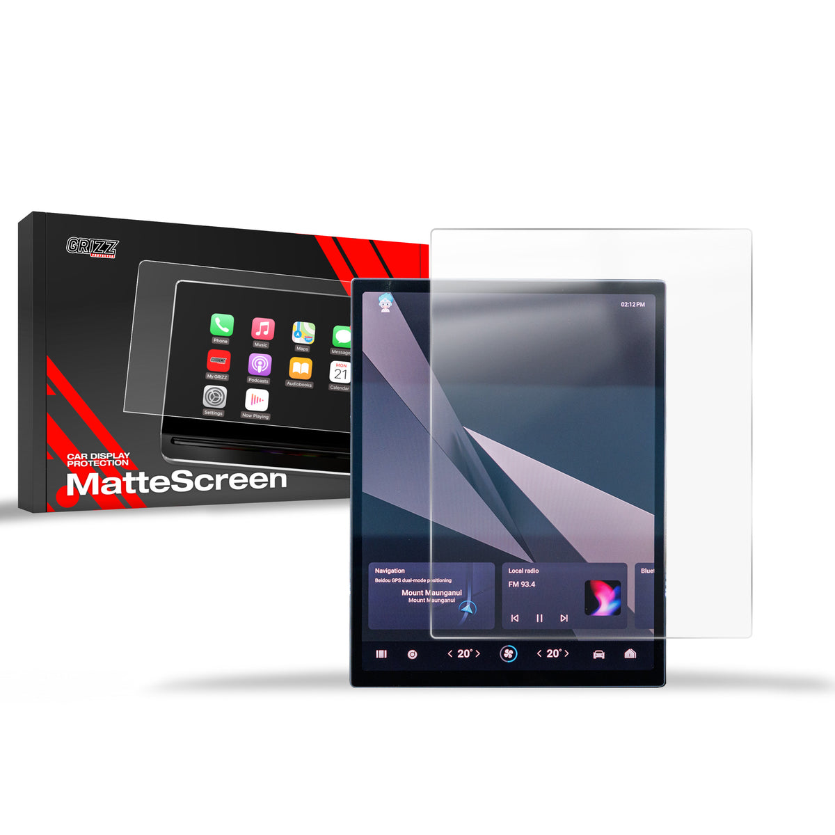 Matte Autodisplayfolie für Jaecoo J7 13,2" (2024-2026), Grizz Protector