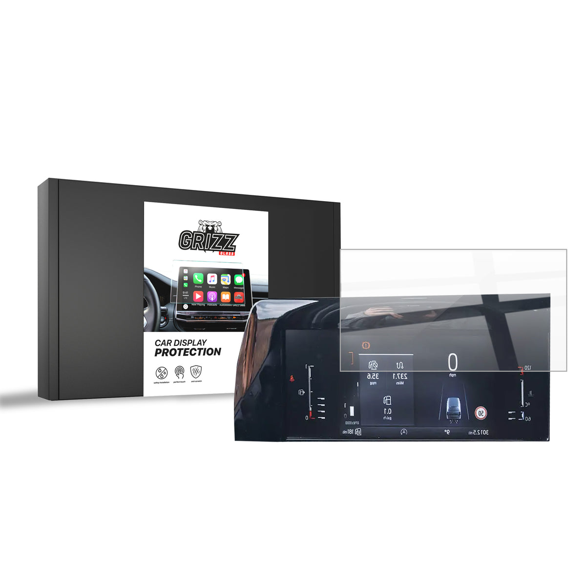 Keramische Autodisplayfolie für Ford Tourneo Custom 12" Virtual Cockpit (2024-2026), Grizz Protector