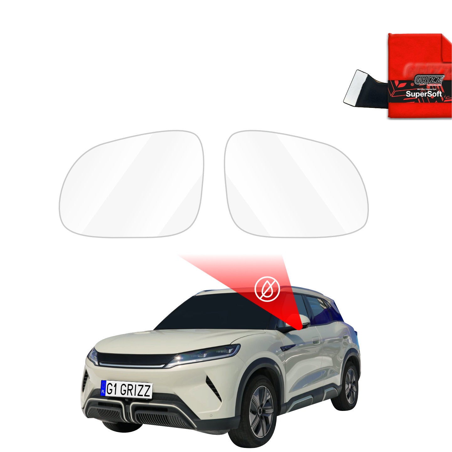Regenschutzfolie Grizz Protector für Außenspiegel - BYD ATTO 2 (2025-2026)