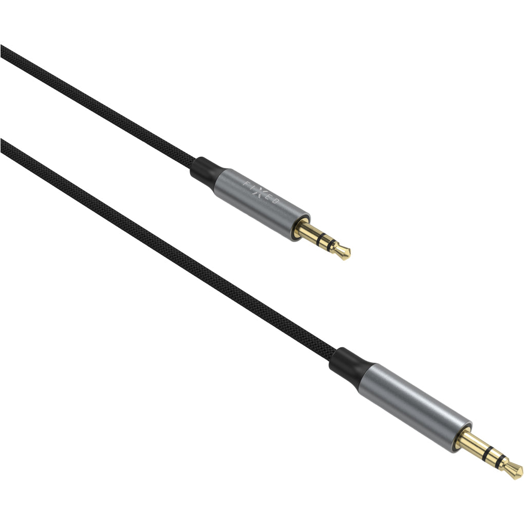 Audiokabel 3.5 mm Minijack / Klinke, Fixed Link, 1.5 m, Dunkelgrau