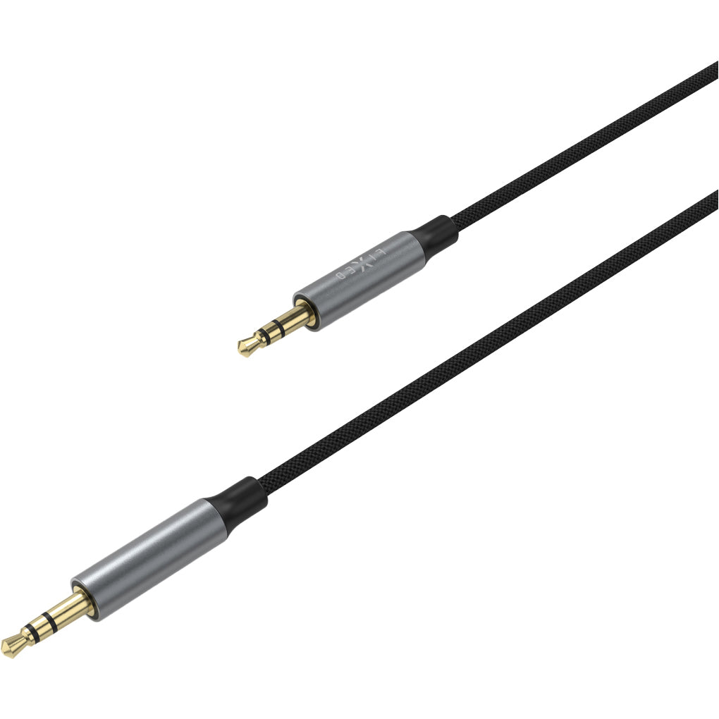 Audiokabel 3.5 mm Minijack / Klinke, Fixed Link, 1.5 m, Dunkelgrau