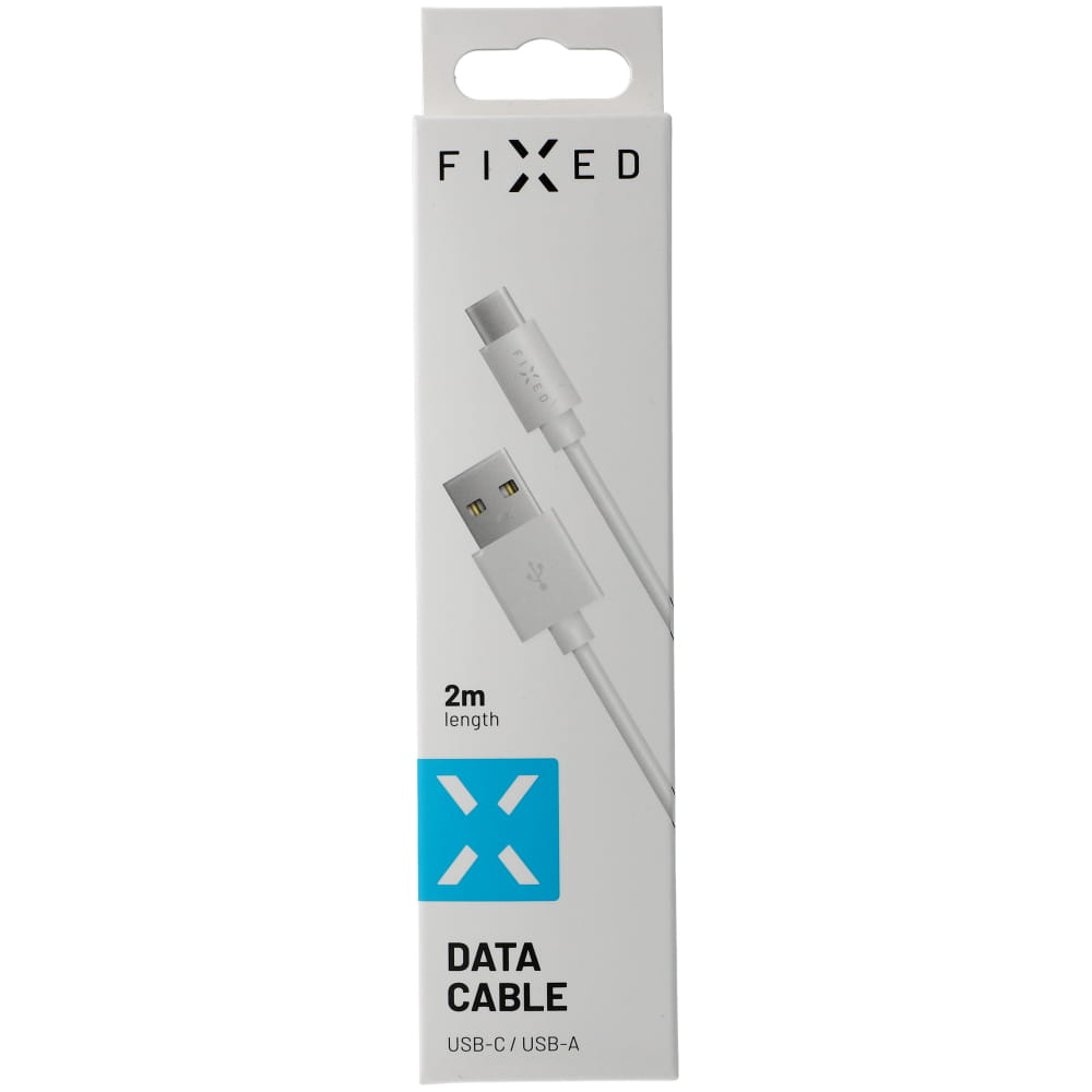 Kabel USB-A zu USB-C, Fixed Data Cable 2m, Weiß