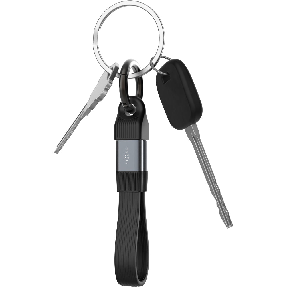 Kabel USB-C auf USB-C 240W PD, 4K 60Hz, USB 3.2 Gen 2, Fixed Clip Cable, mit Karabiner, Schwarz