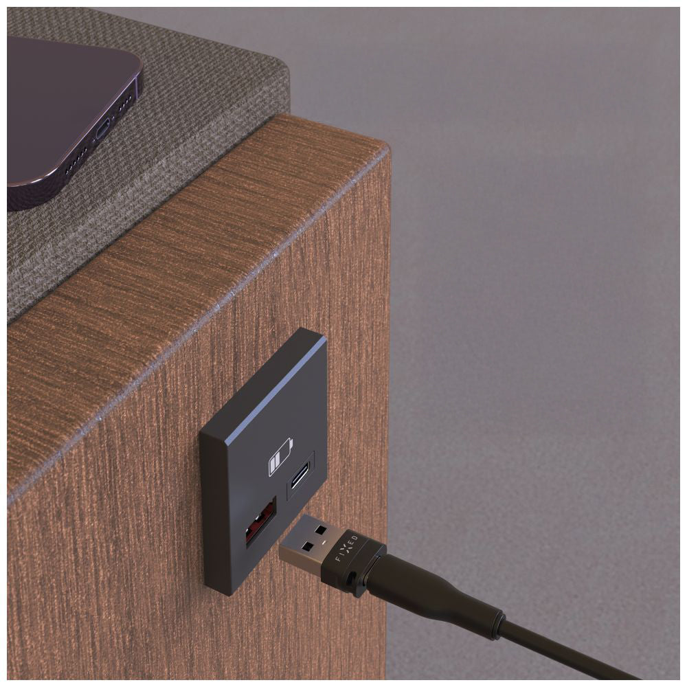 Adapter / Datenblocker Fixed Data Blocker USB-C auf USB-C / USB-C auf USB-A, PD 240 W, Schwarz