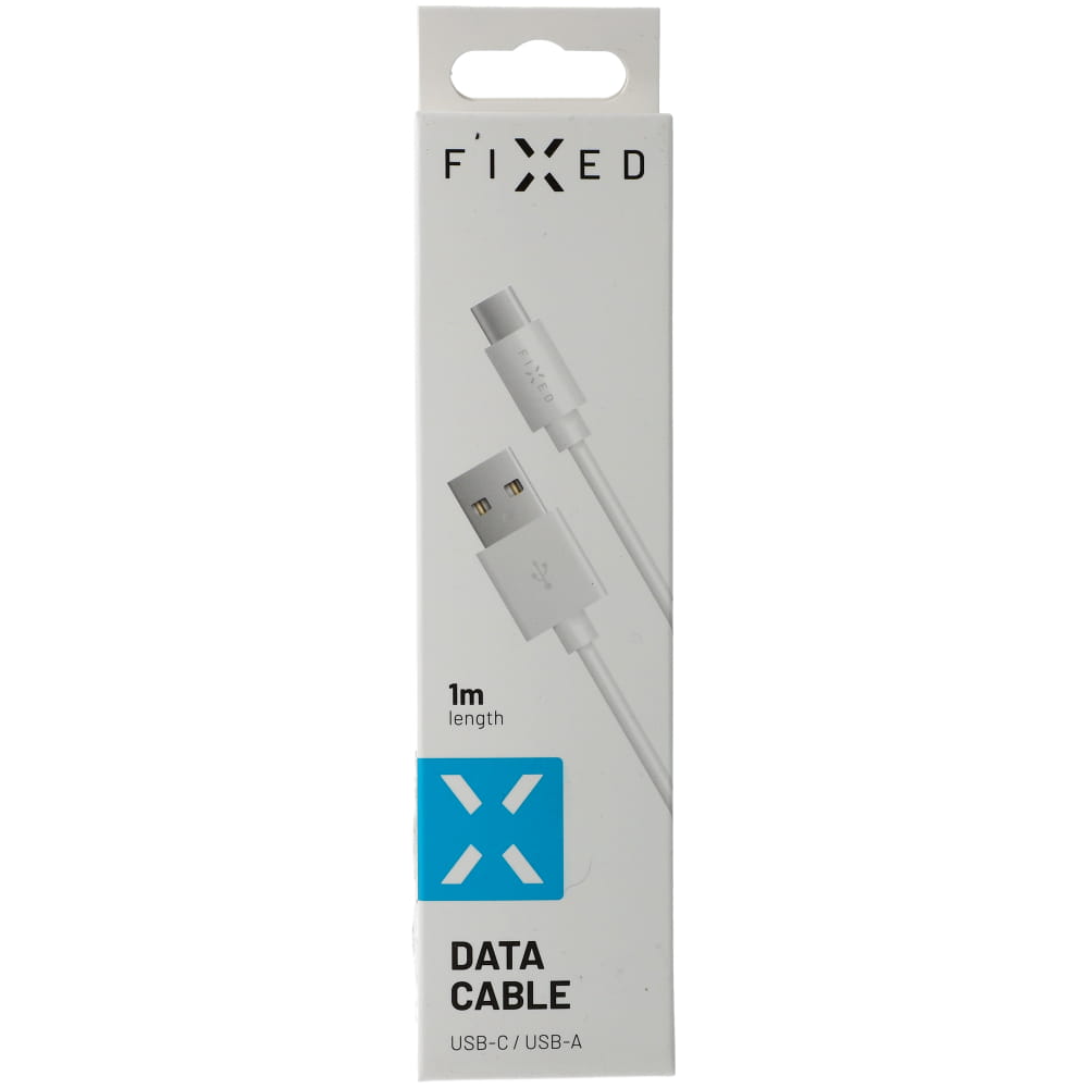 Kabel USB-A zu USB-C, Fixed Data Cable 1m, Weiß