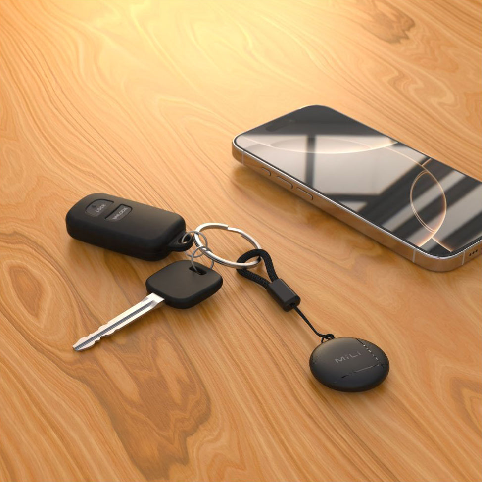 Tracker mit Apple Find My und Android Find Hub, Fixed LiTag GPS, mit Lautsprecher, Schwarz