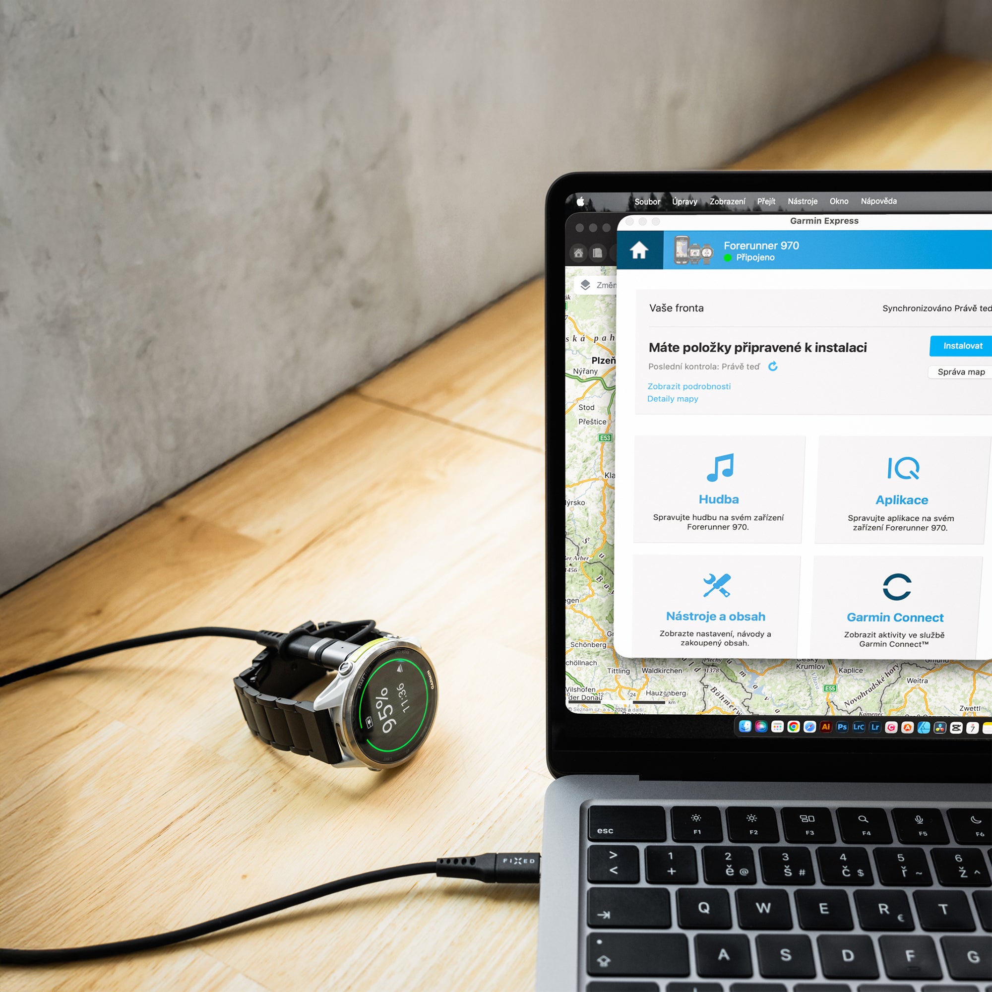 Adapter USB-C auf Garmin 4-Pin, Fixed Link, Schwarz