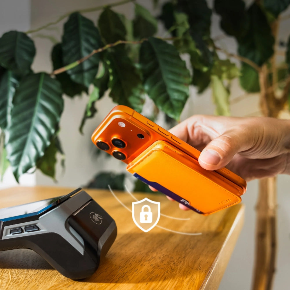 Kartenetui mit MagSafe, Fixed MagWallet Fold, Orange