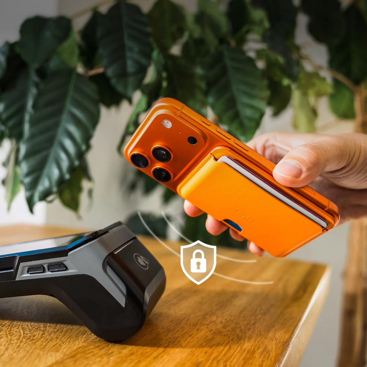 Kartenetui mit MagSafe, Fixed MagWallet Slim, Orange