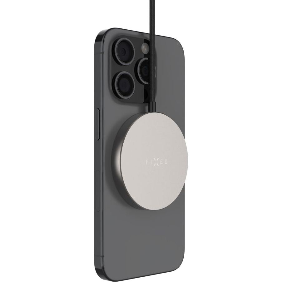 Induktives Ladegerät, Qi2, 15W, mit MagSafe, Fixed MagPad Slim, Titan-Schwarz